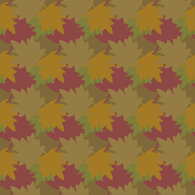 Herbst, Blätter, Nahtlos, Muster, Farben
