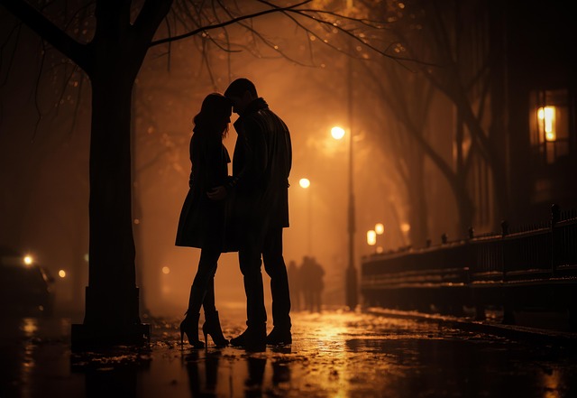 Free lovers couple road illustration