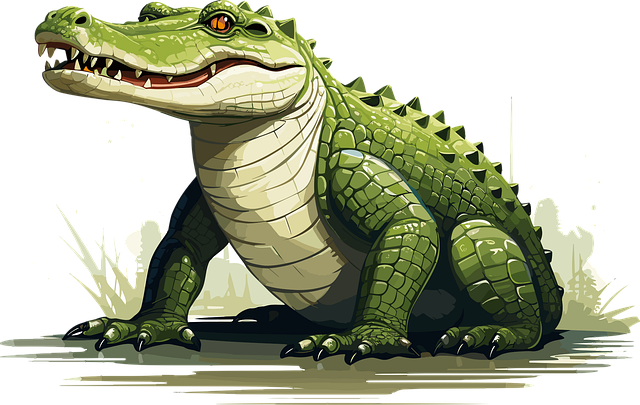 Free ai generated crocodile alligator vector