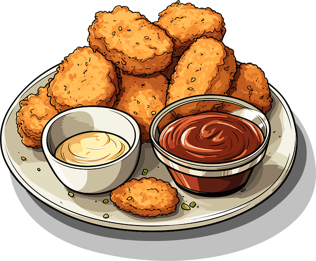Free ai generated chicken nuggets illustration