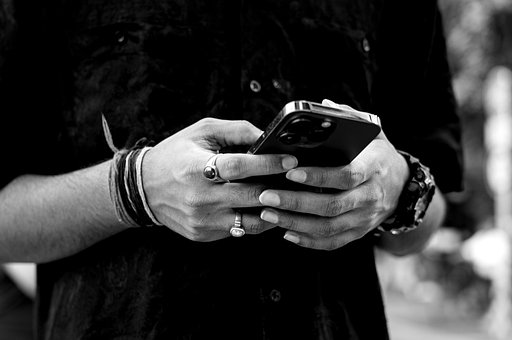 Smartphone, Mano, Texto, Anillos, Móvil
