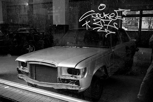 Coche, Vehículo, Piezas, Pintada