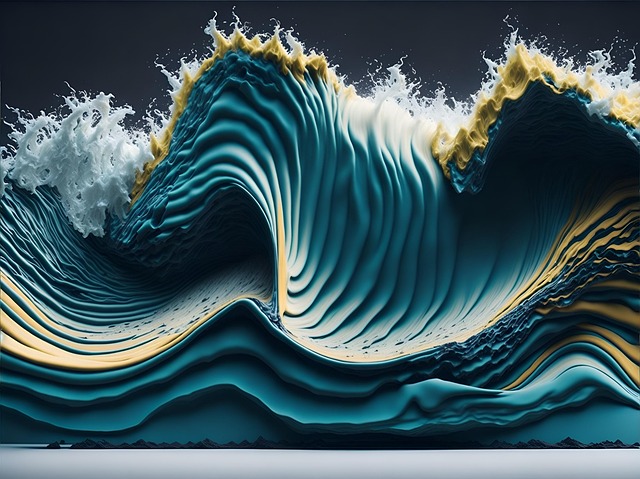 Download free HD stock image of Ai Generated Waves Free ai generated waves frequency illustration