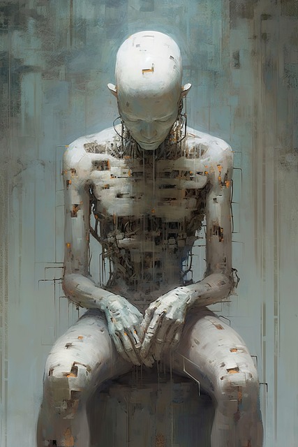 Free ai generated man robot illustration