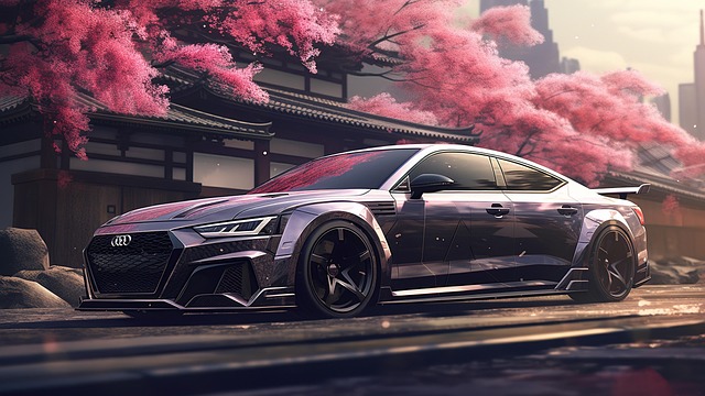 Free ai generated audi sakura illustration