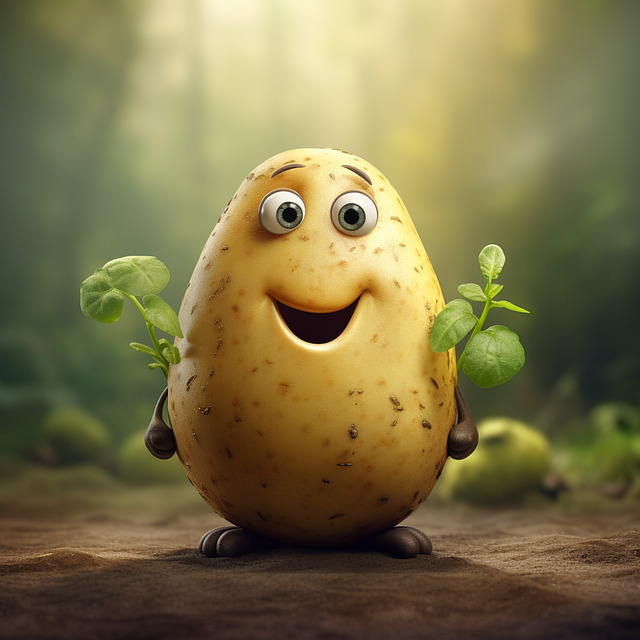 Free ai generated vegetable potato illustration