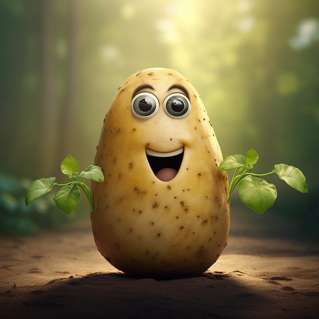 Free ai generated vegetable potato illustration