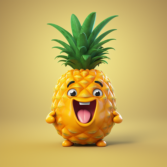 Download free HD stock image of Ai Generated Pineapple Free ai generated pineapple nature illustration