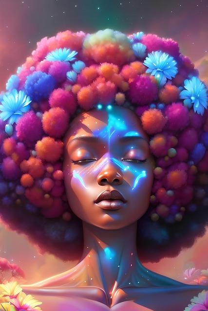Free astral concept art flowers illustration