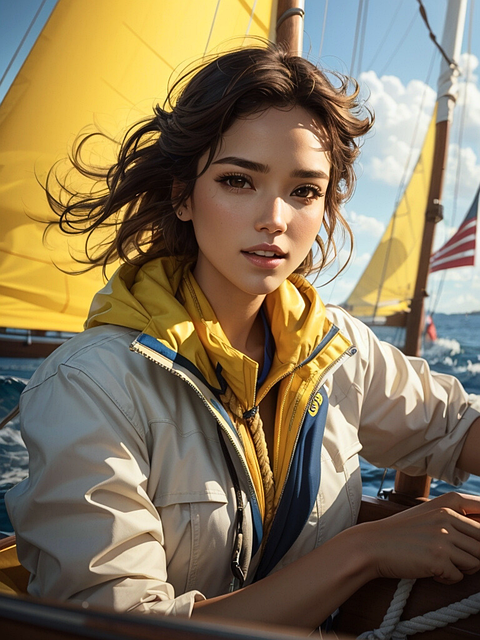 Download free HD stock image of Ai Generated Woman Free ai generated woman sailboat illustration