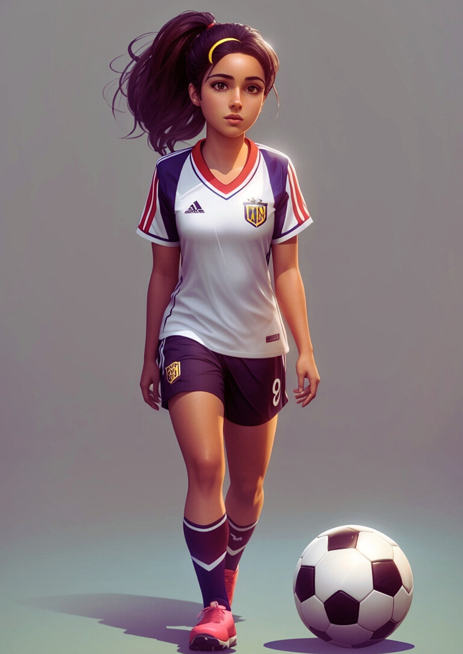 Download Ai Generated Woman Player RoyaltyFree Stock Illustration