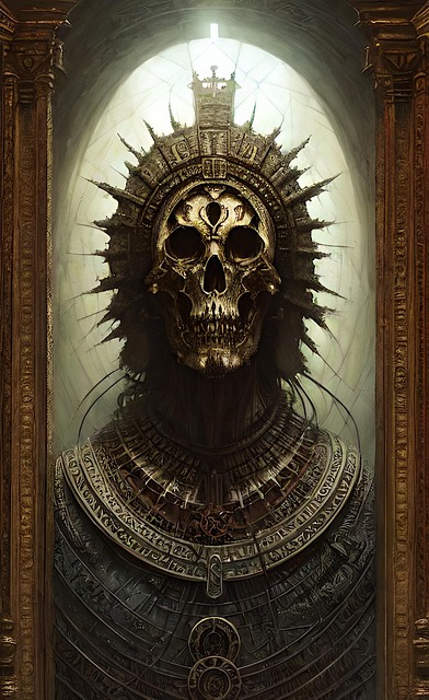 Free lich fantasy skeleton illustration