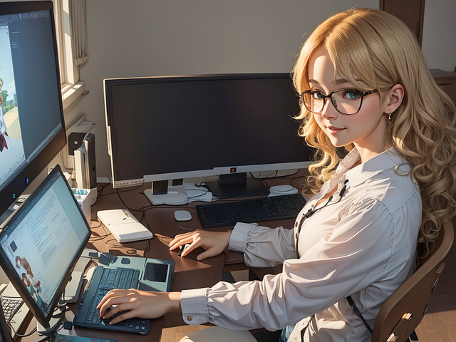 Free generated to woman work from home illustration