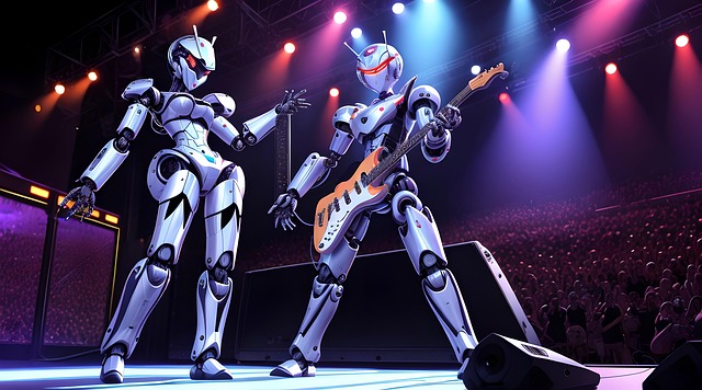 Free ai generated rockstar robots robots illustration