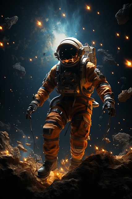 Free ai generated astronaut space illustration