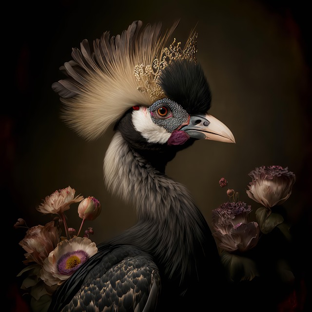 Download free HD stock image of Ai Generated Nature Free ai generated nature crane illustration