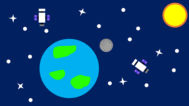 Free the earth surrounded by stars space in background scene in space vector