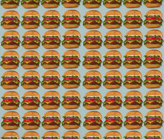 Download free HD stock image of Hamburger Food Free hamburger food pattern illustration