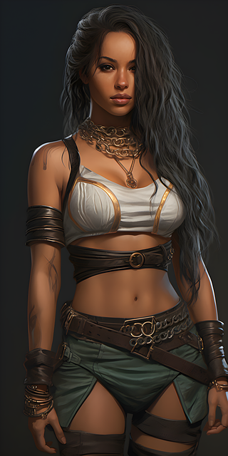 Free ai generated woman gaming illustration