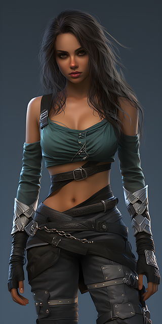 Free ai generated woman gaming illustration