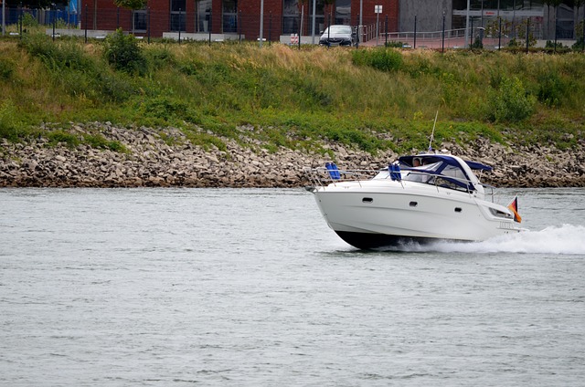 Boot, Stromen, Rijn, Duitsland