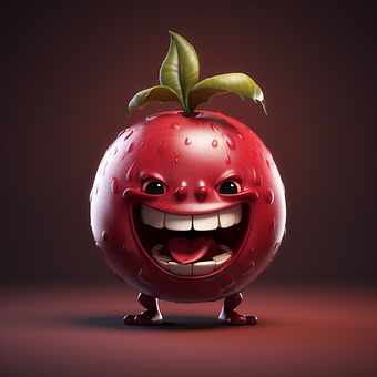 Ai Generiert, Mangostan, Gesicht, Obst