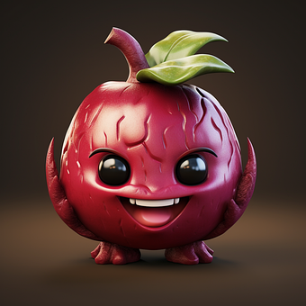 Ai Genereret, Mangosteen, Ansigt, Frugt