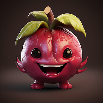 Ai Genereret, Mangosteen, Ansigt, Frugt