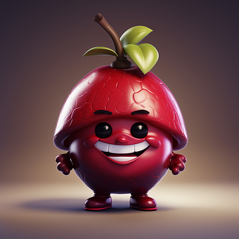 Ai Genereret, Mangosteen, Ansigt, Frugt