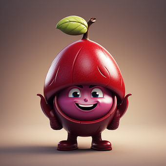 Ai Genereret, Mangosteen, Ansigt, Frugt