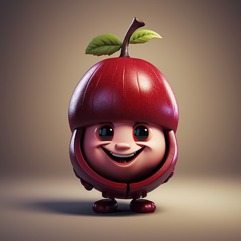 Ai Genereret, Mangosteen, Ansigt, Frugt