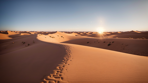 Ai Generiert, Wüste, Sonne, Natur, Dünen