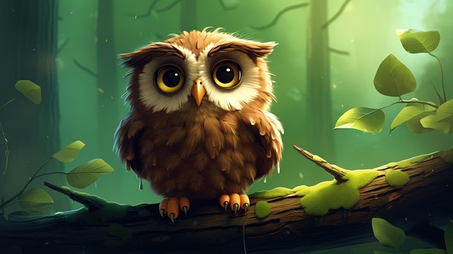 Download free HD stock image of Cute Owl Free cute owl wallpaper illustration