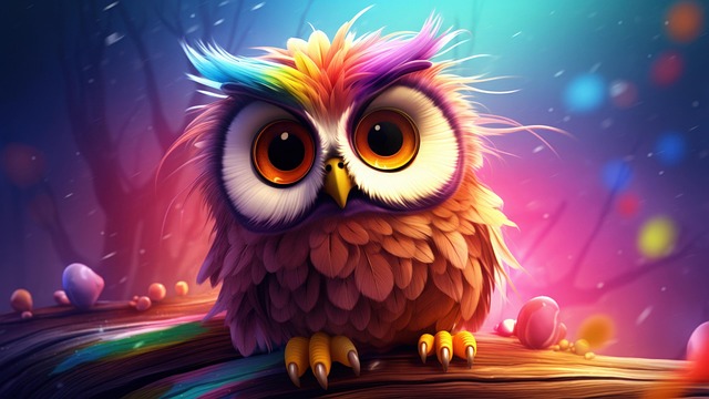 Download free HD stock image of Cute Owl Free cute owl wallpaper illustration