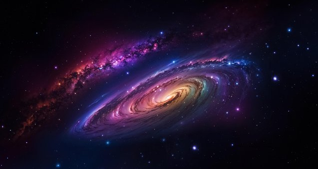 Univers, Natur, Rom, Stjerner, Regnbue