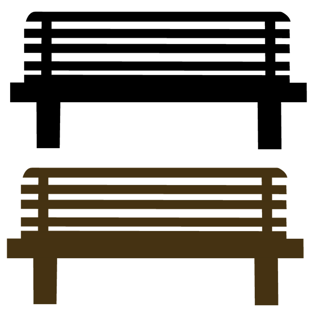 Free bench seat park illustration