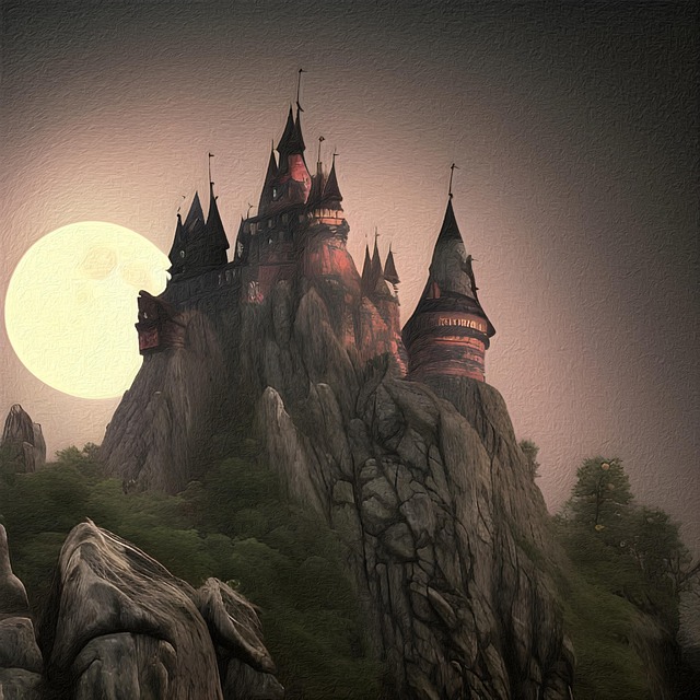 Free castle building architecture illustration