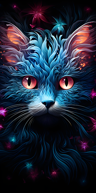 Free ai generated cat feline illustration