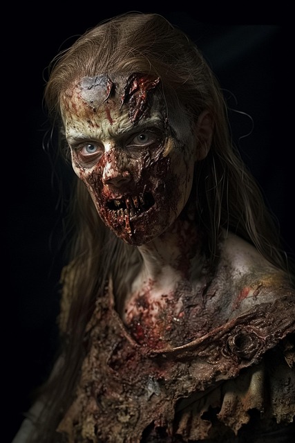Free ai generated zombie horror illustration