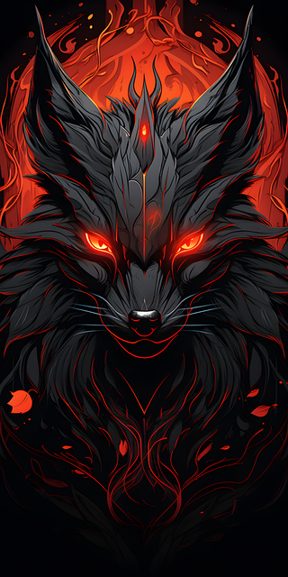 Free ai generated kitsune fox illustration