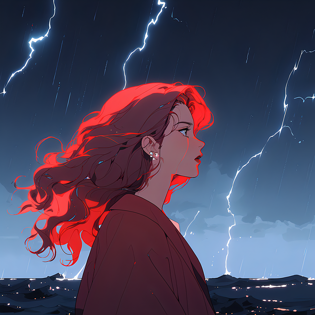 Free ai generated woman thunder illustration