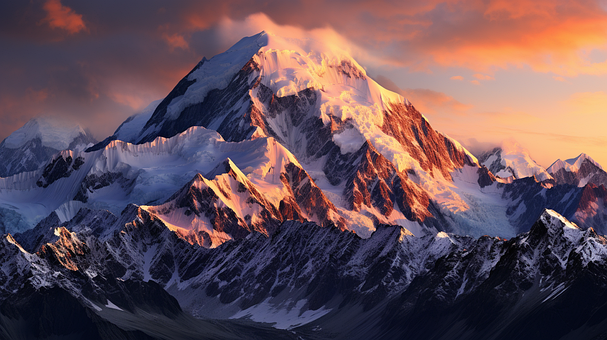 Ai Generiert, Berge, Himmel, Winter