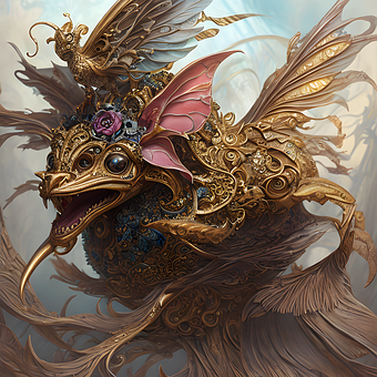 Free Dragon Golden illustration and picture