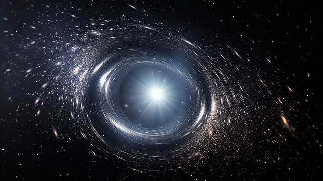 Free space odyssey black hole cosmos illustration