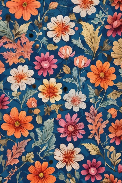 Free pattern floral art illustration