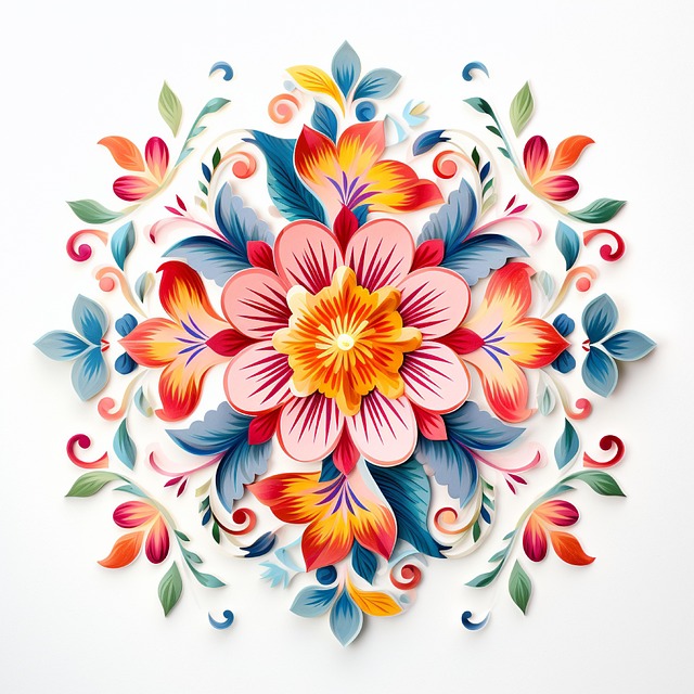 Download free HD stock image of Tile Pattern Free tile pattern flowers illustration