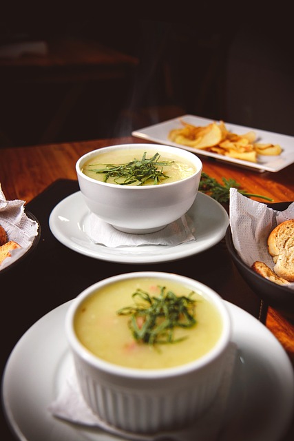 Free food soup appetizer illustration