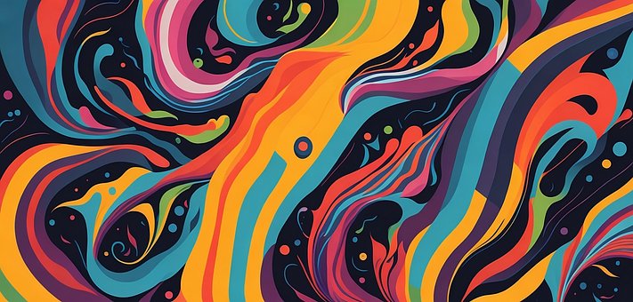 Abstrakt, Welle, Muster, Banner-Design