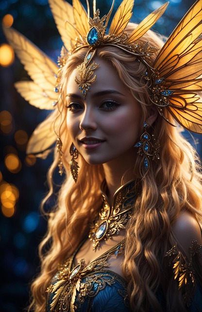 Free ai generated woman fairy illustration