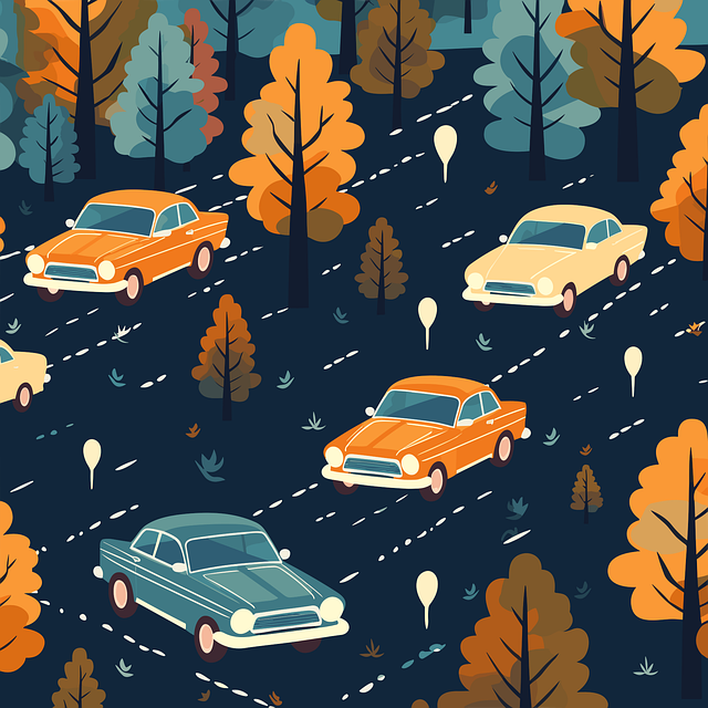 Free cars blue orange vector